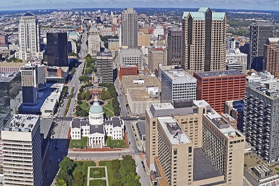View of St. Louis - downtown and businesses