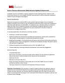 Screebshot of the admissions criteria PDF document