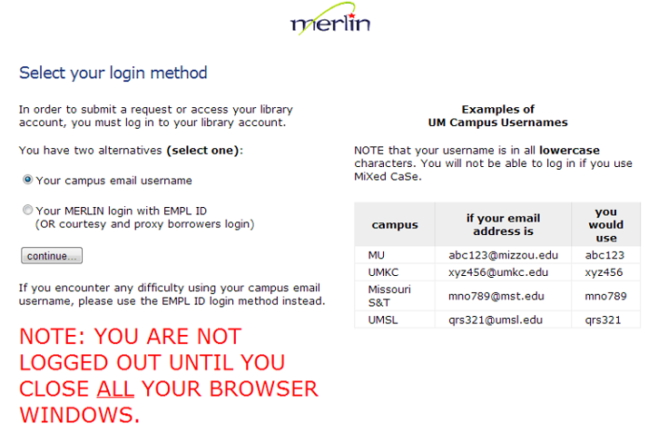 Image of My Library Account screen