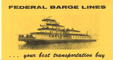 Federal Barge Lines Yellow Poster