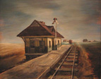 Martyl (Suzanne Schweig Langsdorf), Perryville Station, 1940, oil on canvas