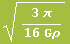 (3&pi;)/(16G&rho;)^(1/2)