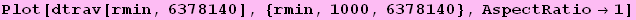 Plot[dtrav[rmin, 6378140], {rmin, 1000, 6378140}, AspectRatio&rarr;1]