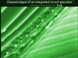 cleaved edge of an integrated circuit