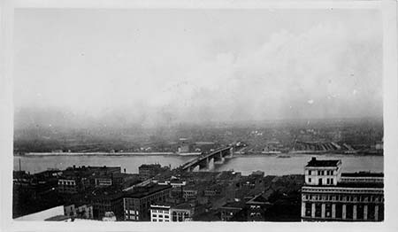 1940 Historic Photo Print MO St Riverboat "Admiral" and Skyline Louis 