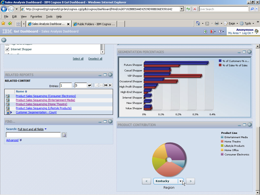 Set up Screen in Cognos