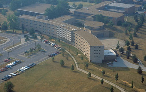 Outside of the Marillac College bulding 1970s