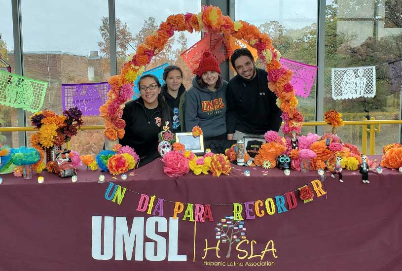 HSLA members behind information table