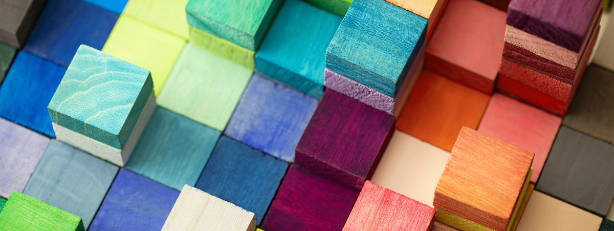 Decorative colorful blocks