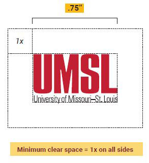 Vertical logo clear space