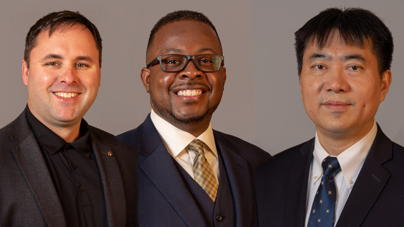 DBA students Robert Barclay, James Jordan Jr. and James Xu 