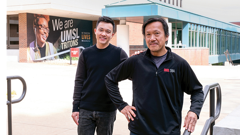 image of father and son, the Pang family