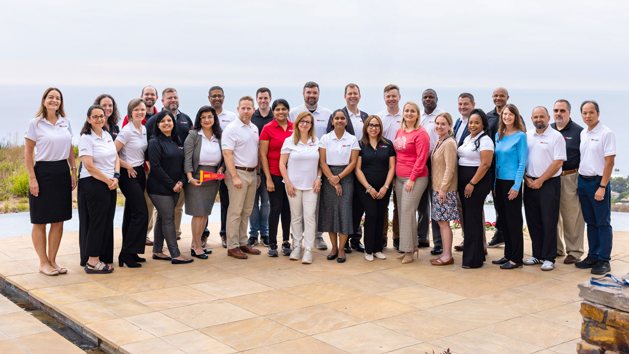 group photo of DBA students at Pepperdine University for EMS 2025 conference