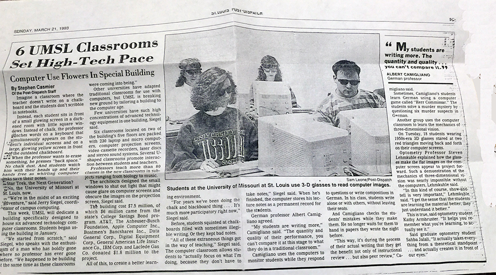 1993 UMSL Classrooms Set High-Tech Pace