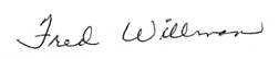 Fred willman signature