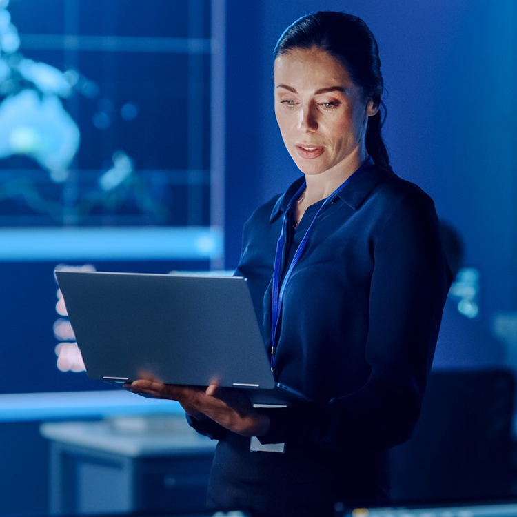 woman with laptop