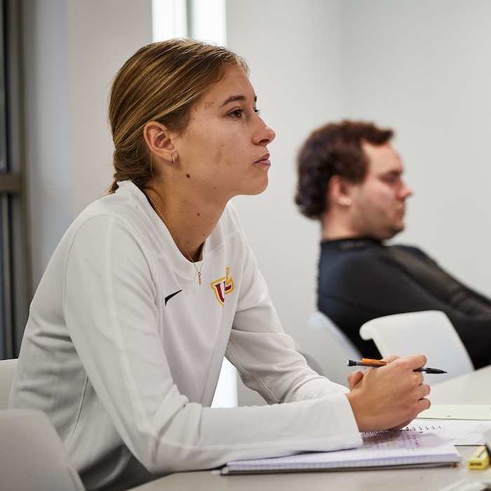 student in class