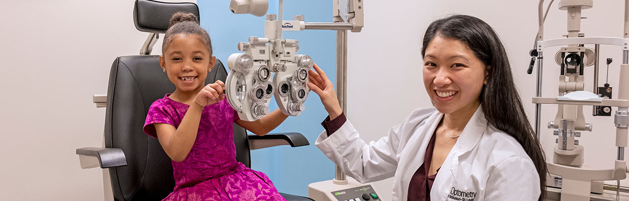 optometrist and child