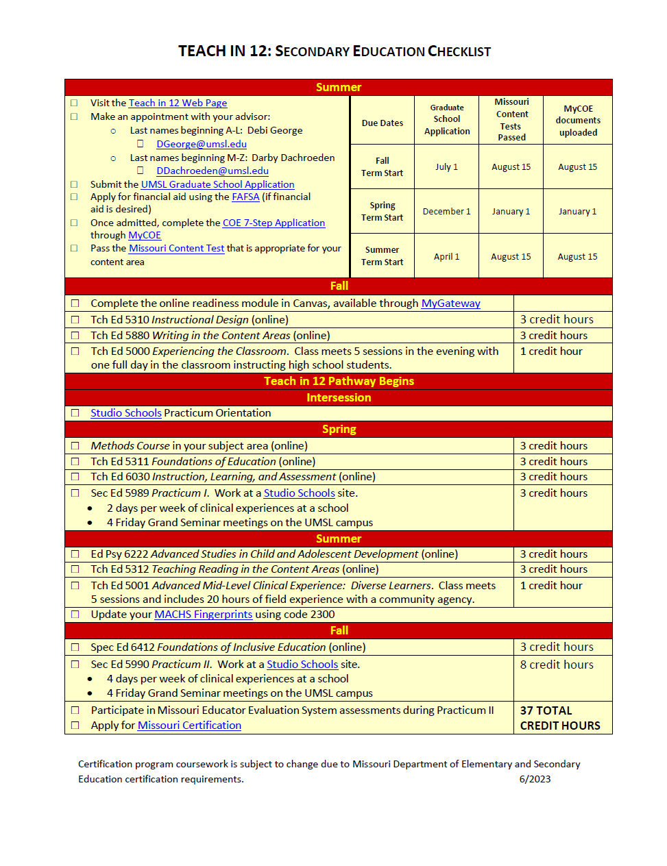 Teach in 12: Secondary Education | UMSL