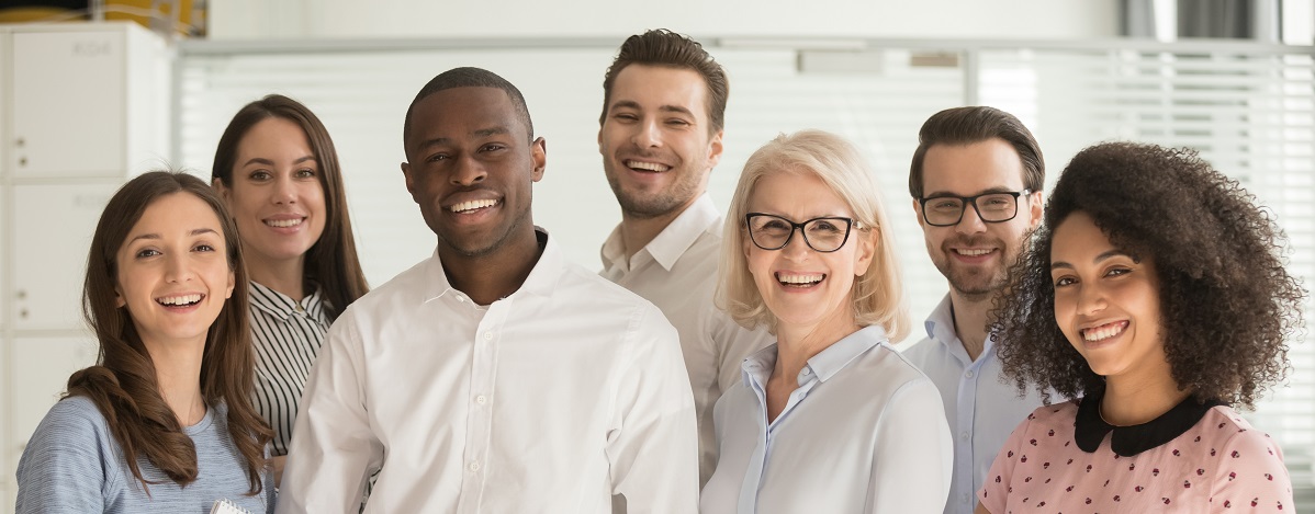 group of diverse people looking at the camera