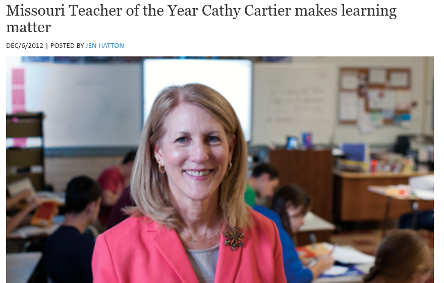 Missouri Teacher of the Year Cathy Cartier makes learning matter