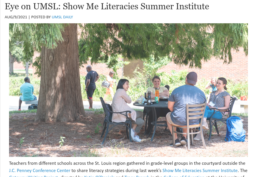 Eye on UMSL: Show Me Literacies Summer Institute