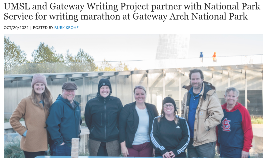Gateway Writing Project partner with National Park Service