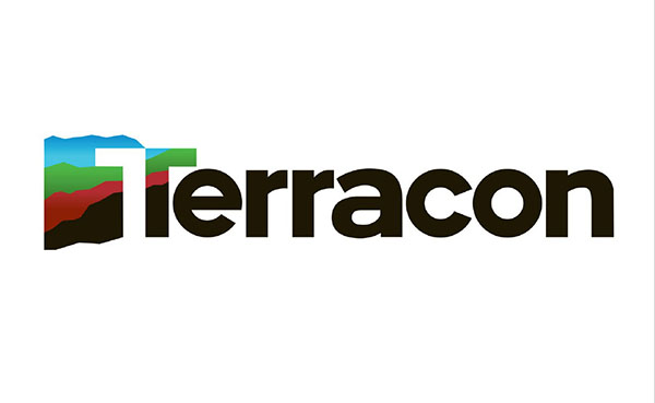 Terracon logo featuring the company name with a stylized mountain landscape in blue, green, and red above the text.