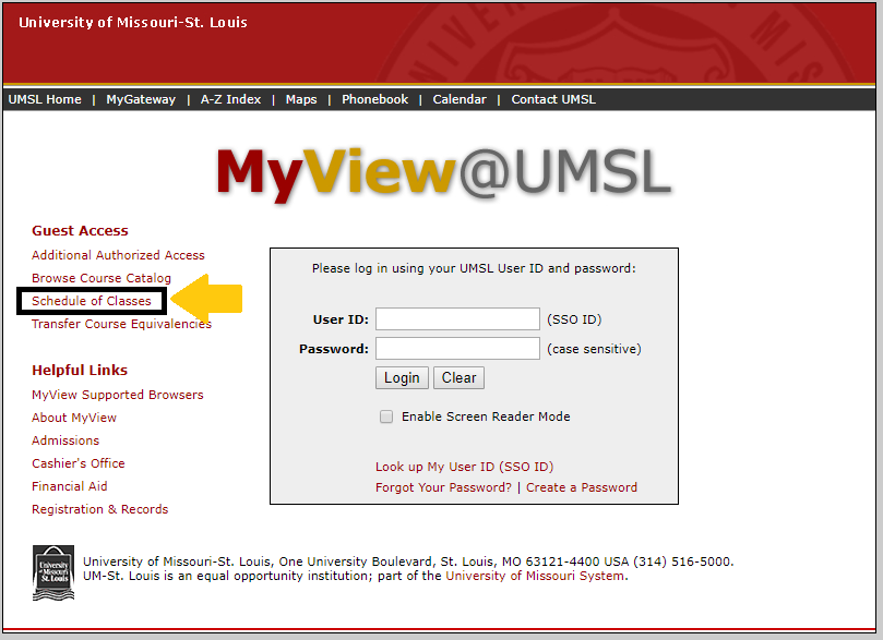 Information for Exchange Students UMSL