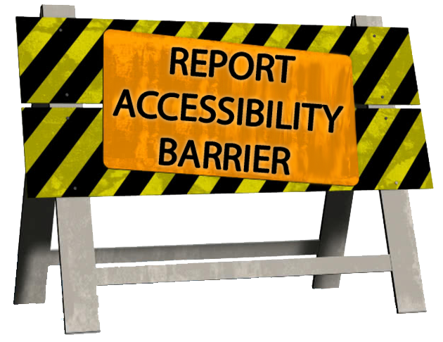 Report accessibility barrier
