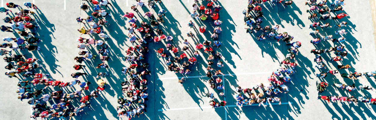 umsl students arial shot