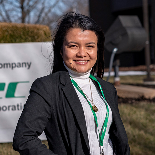 Donnalyn Weir immigrated from the Philippines in 2008 and restarted higher education in the U.S. She’s now a UMSL/WUSTL Joint Undergraduate Engineering Program graduate with a job as an application engineer at Nidec. (Photo by August Jennewein)