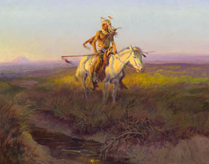 Oscar Berninghaus, Return to the Pueblo,1917
