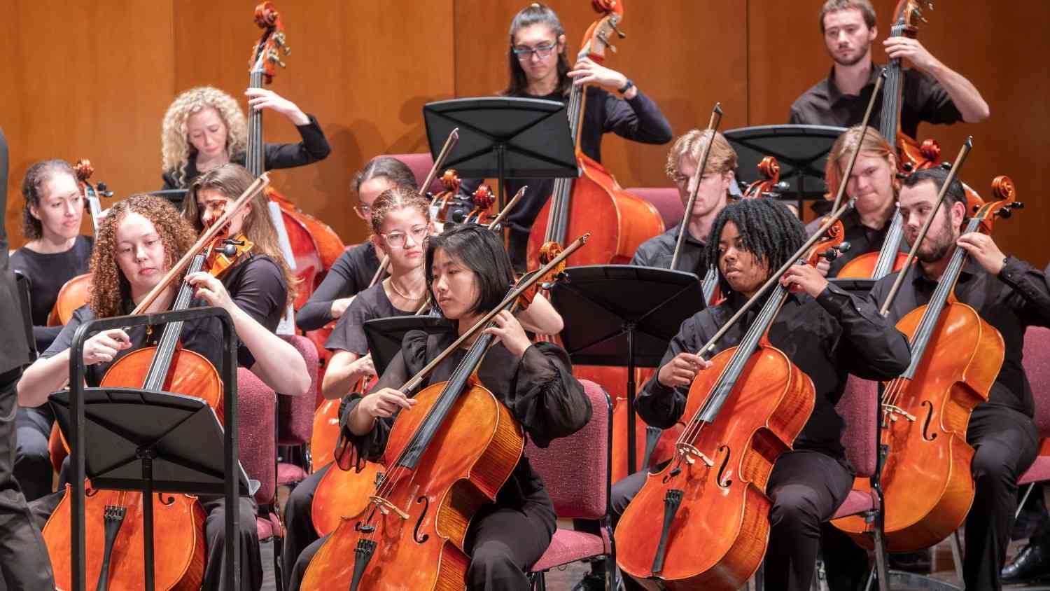 string quartet on the stage of the Touhill