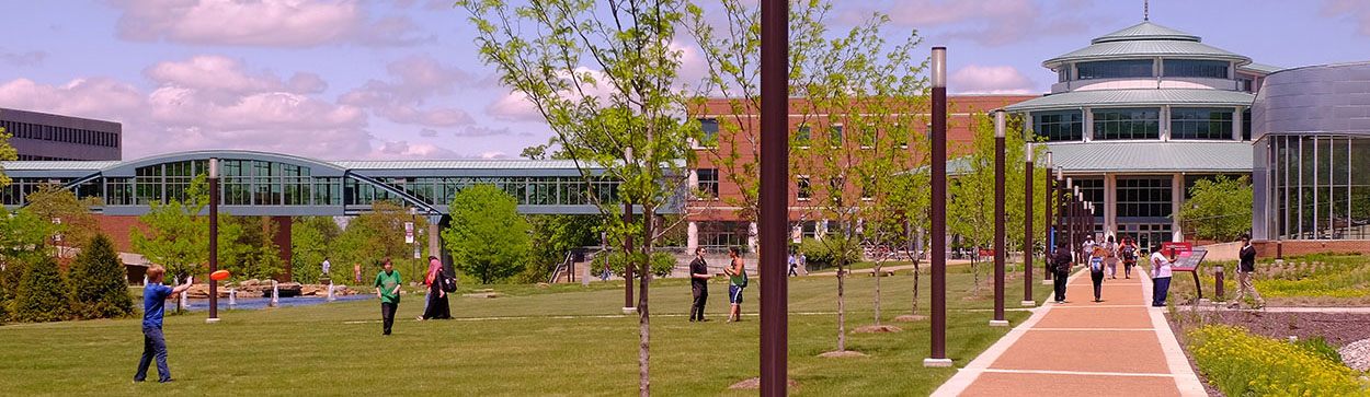 students walking