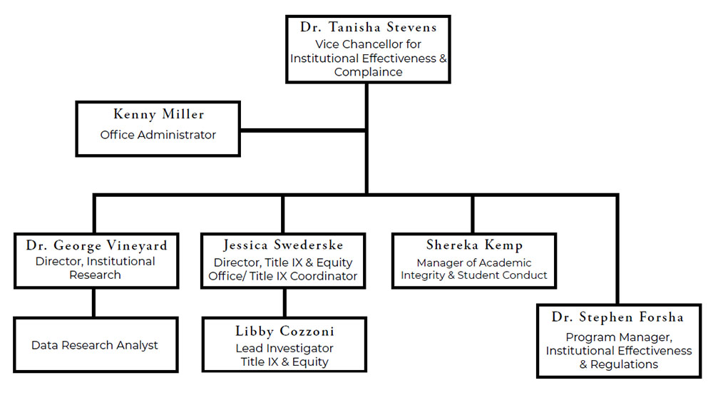 organizational chart - details listed on page