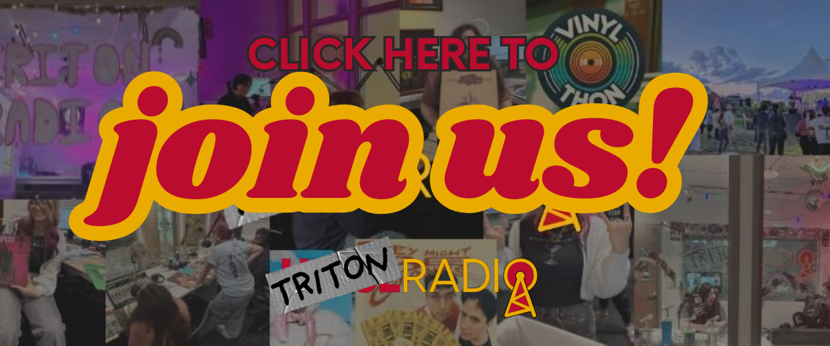 Image of different DJs at Triton Radio and Link to Sign Up to Be a DJ