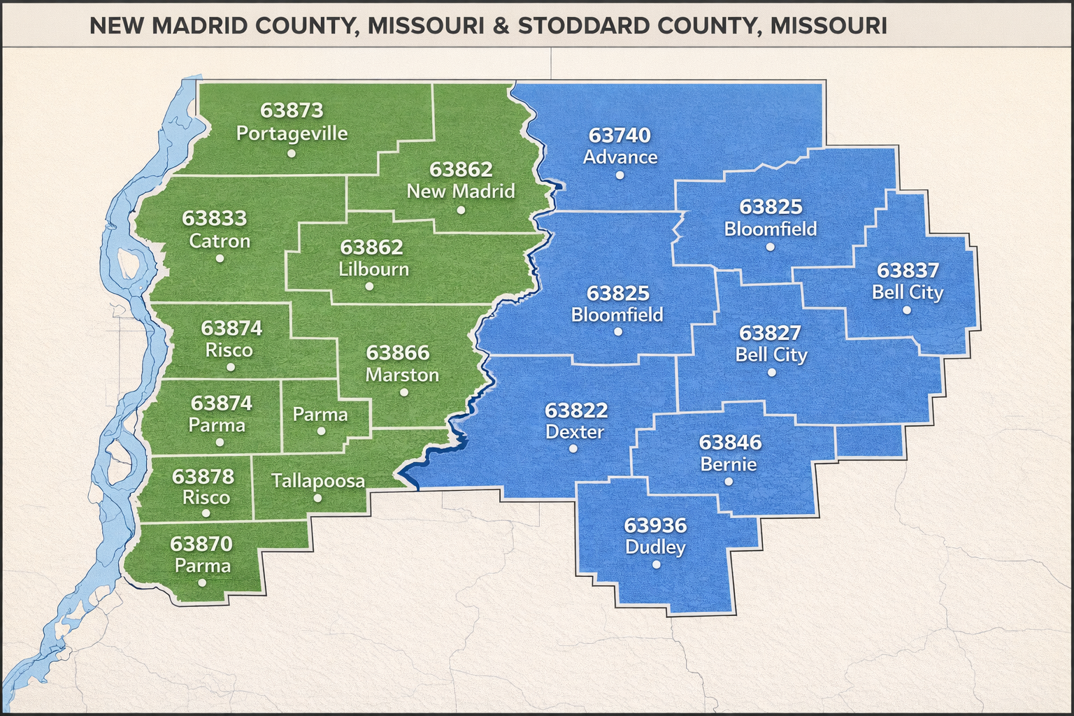 NLF applicable zip codes map