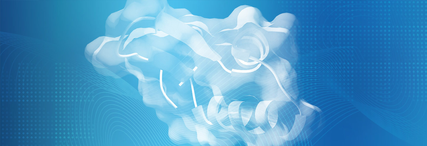 3D render of the crambin protein structure, showcasing its molecular details