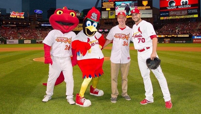 Louie the Triton at Cardinals Game