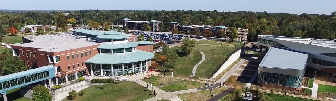 aerial view of the campus