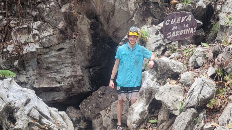 Soren Johnson,, biology doctoral student studying how cave fish evolve in response to their unique environment