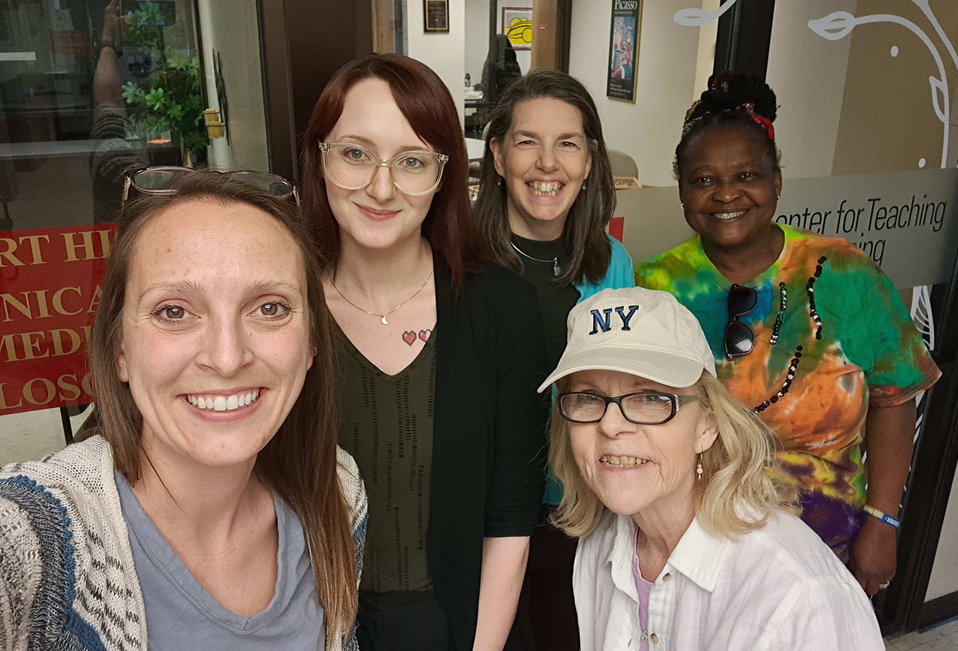 Image of the CTL team winners. Left to Right: Brianna, Sarah B., Jennifer, Rita, and Sarah C.