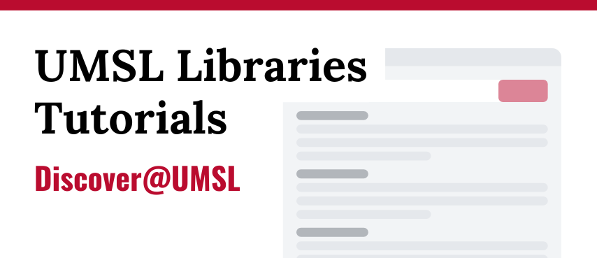 Discover@UMSL Tutorial