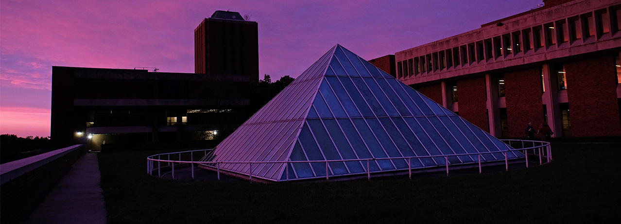 pyramid at sunset