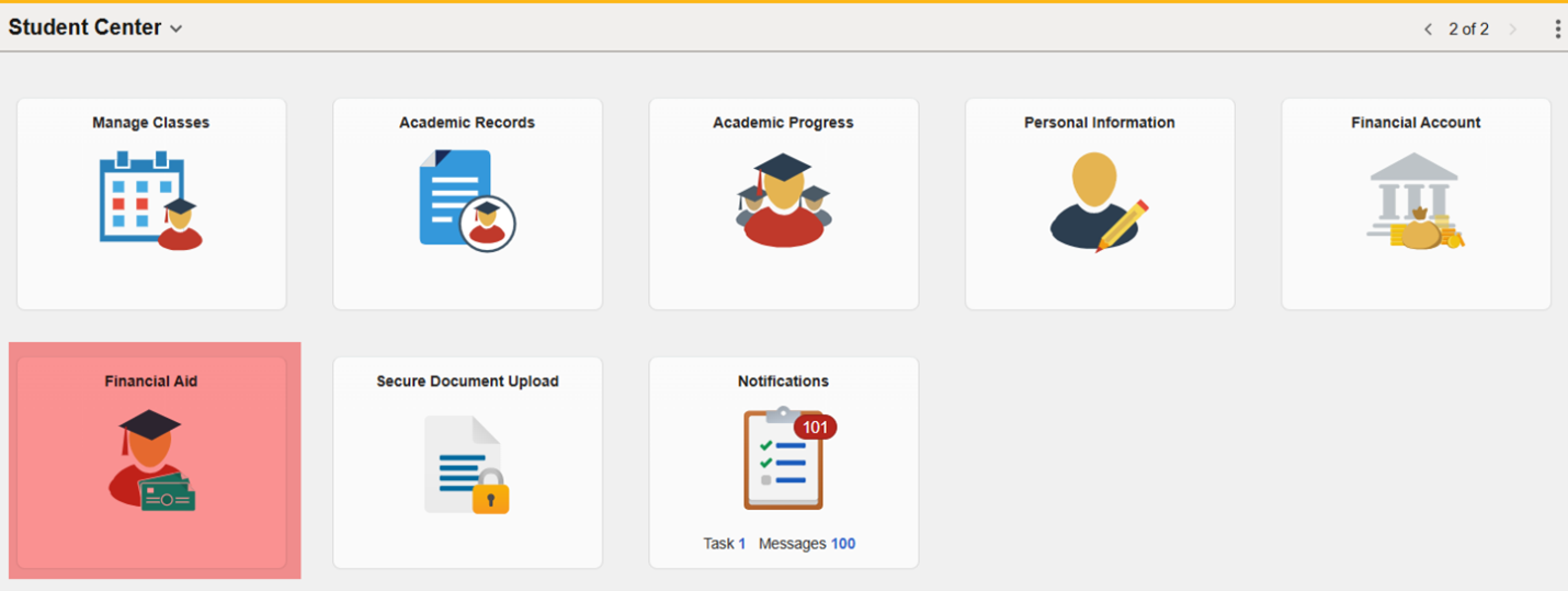 student center tiles view