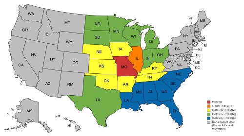 scholarship map of the US