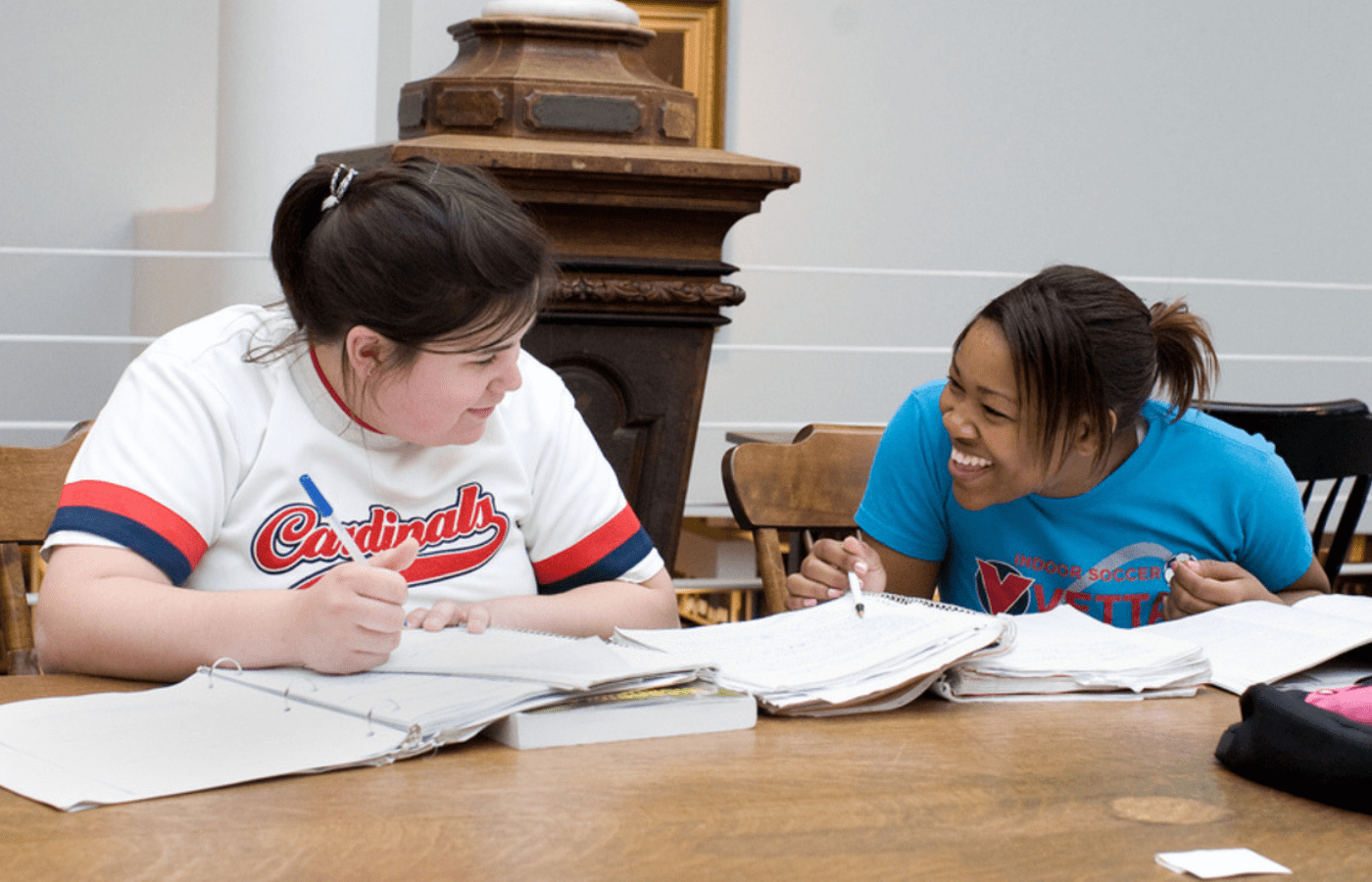 Students Studying at Library