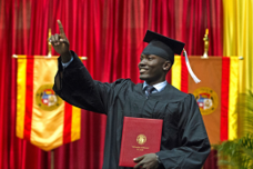 University of Missouri - St. Louis graduate with his diploma