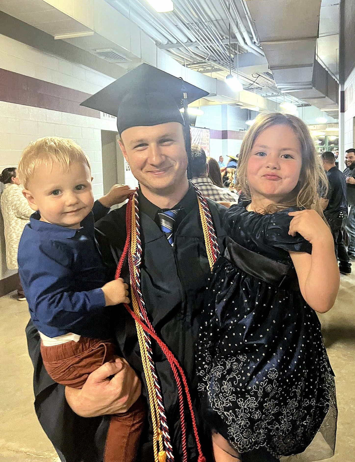matt and children at graduation